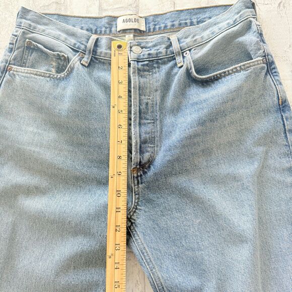 AGOLDE Riley High Rise Straight Crop Jean Vintage Distressed Organic Cotton 30 - Picture 9 of 11